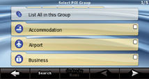 Clarion’s mobile map database offers access to just about any point of interest in your surroundings. In addition to petrol stations and tourist information offices, you can look up the closest ATM, swimming pools, specific business areas and much, much more… You can also search for any POI by its name. Last but not least, you can use “My POI” zone to create your own POI favourites list.
