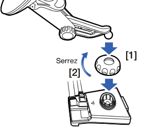 3.Installez le support sur son socle.