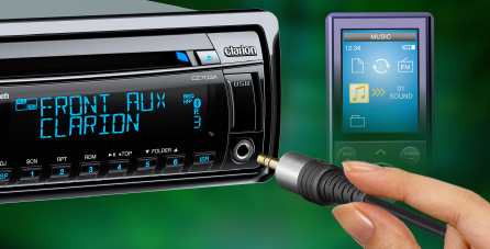 前置辅助输入使您能够轻松连接外部声源