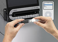 Eine weitere Möglichkeit der Musikeinspeisung ist die direkte iPod-Kontrolle über das original iPod USB Kabel. Die Steuerung erfolgt dabei über den Touchscreen in der gewohnten iPod-Handhabung. Andere MP3-Player lassen sich ebenfalls über den USB-Port anschließen. Ein eingebauter Bluetooth-Empfänger ermöglicht außerdem das Einspeisen von Musikdateien über andere Bluetooth-fähige Geräte wie beispielsweise Handys oder MP3-Player die diesen Standard unterstützen. Dabei werden die Protokolle HFP, A2DP, AVRCP und OPP unterstützt. Freisprechen mittels Bluetooth ist selbstverständlich ebenfalls möglich, neben dem integrierten Mikrophon in der Frontblende wird zusätzlich ein externes Mikrofon mitgeliefert.