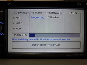 <b>2-6.</b> Når du ser linjen for opdateringsstatus vise 