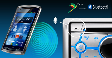 Parrot Bluetooth for Hands-Free Communication, Access to Phonebook and Stereo Audio Streaming