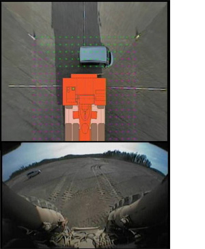 Overview (zoom display) + Rear camera image