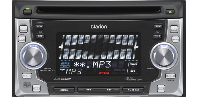 クラリオン　CD/カセット/AUX入力付 2dinデッキ　ADB365MP Clarion Japan | カーナビ カーオーディオ クラリオン | ADB365MP
