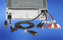 6-kanaals pre-uitgang voor audio (5V)