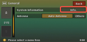3. Stiskněte „Info“.