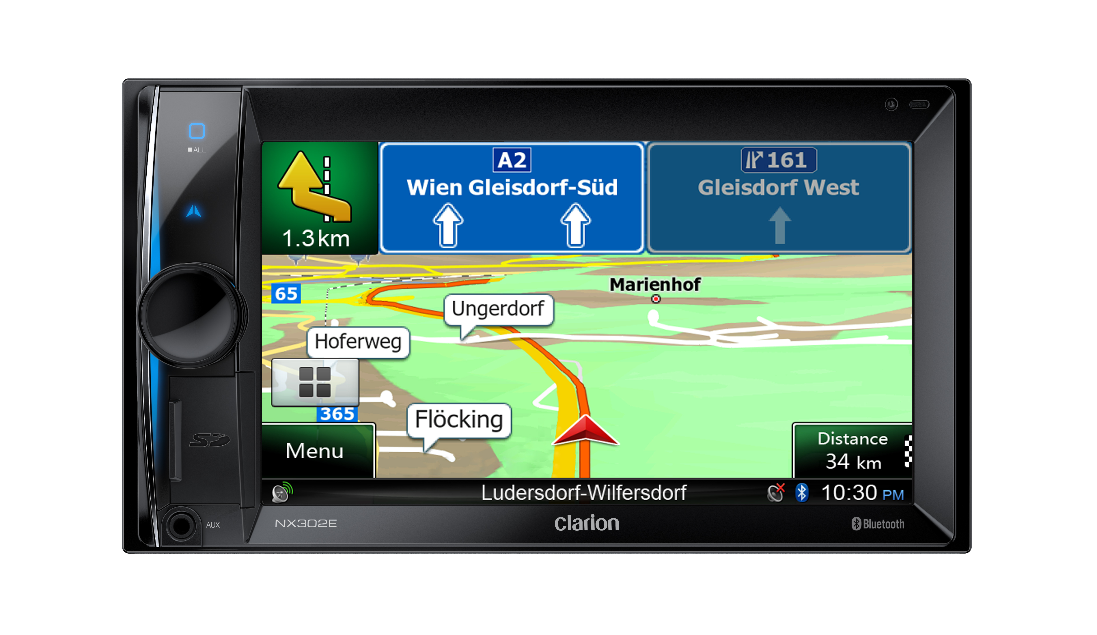 Clarion | This product features a touch screen car stereo, built