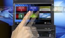 Intuitive touch screen that hides when not in use.
