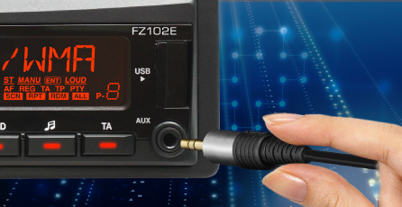 Front AUX input lets you easily connect to external sources
