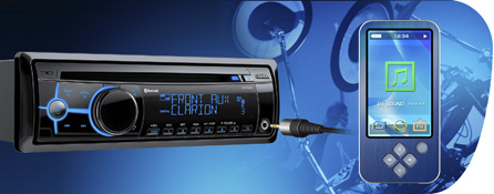 Front auxiliary input lets you easily connect to external sources