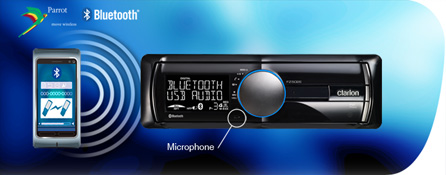 Parrot Bluetooth for hands-free communication, Phonebook access and audio streaming