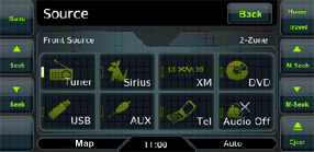 1)Switch on the vehicle's ignition.
2)After the NX700 system starts, please insert the SD card to the NX700 after pushing 