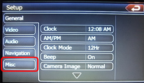 <b>Step 8:</b>
Select the MISC Option that is located on the Left Side of the screen.